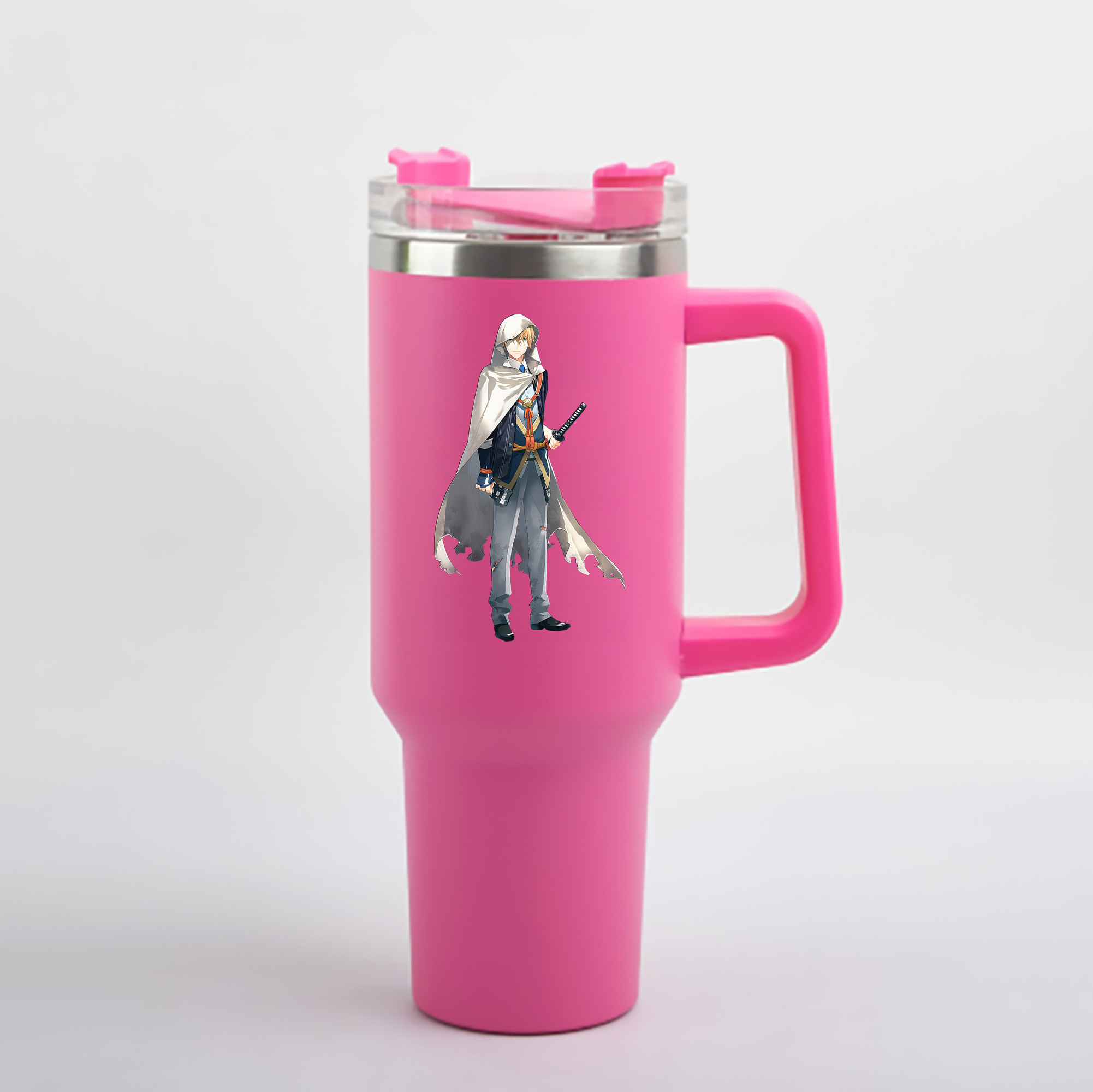 （画像用） 刀剣乱舞 Touken Ranbu 1200mL車用タンブラー - クリスタルステッカー（プラスチックストロー付き）